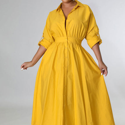 Casual Long Sleeve Plus Size Women's Shirt