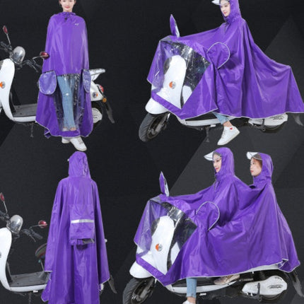 New Electric Bike Motorcycle Raincoat Riding Poncho Splashing Water Double