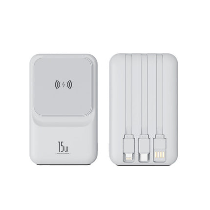 Magnetic Wireless Charger Power Bank With Cable Super Fast Charge Mobile Power 10000 MA