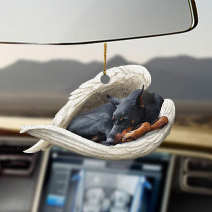 Car Pendant Sleeping Dog Angel Home Decor Acrylic Showcase Hanging Ornaments For Doors