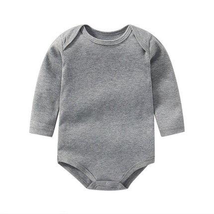 Newborn Solid Color Cotton One-piece Romper Crawl