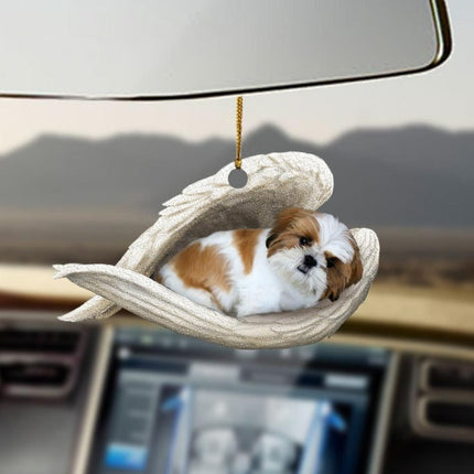 Car Pendant Sleeping Dog Angel Home Decor Acrylic Showcase Hanging Ornaments For Doors