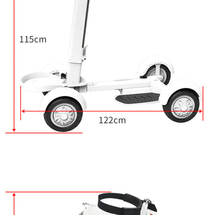 Four Wheel Golf Electric Folding Light Longboard Lawn Course Scooter