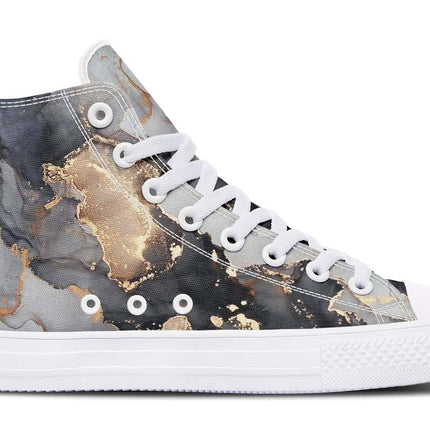 Printed Couple High Top Canvas Shoes