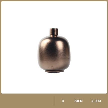 Modern And Simple Golden Ceramic Vase Ornaments Nordic Net Red Creative