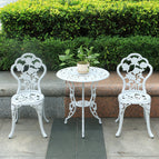 White / Two Chairs And One Table