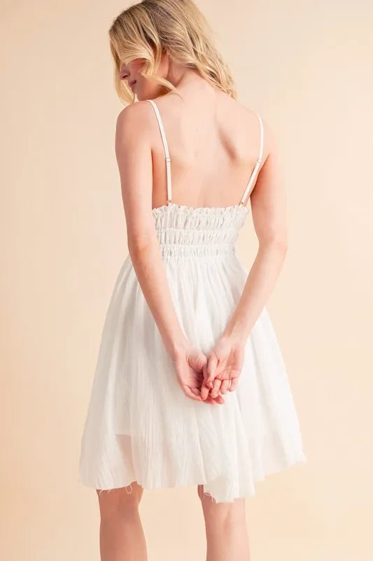 Aemi+Co Lace Detail Mini Cami Dress