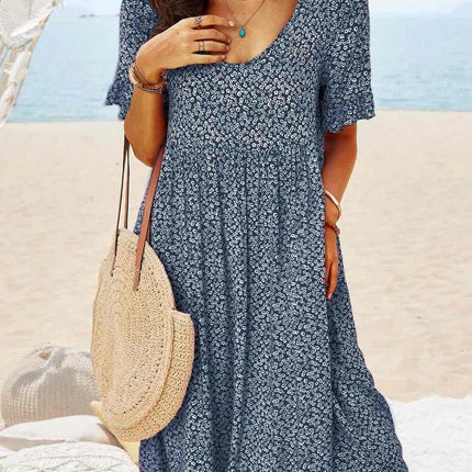 V-neck Plus Size Loose Women's Dress