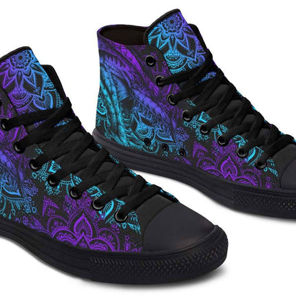 Printed Couple High Top Canvas Shoes