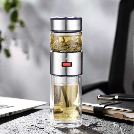 Car Tea And Water Separation Glass Portable Gift Box Set