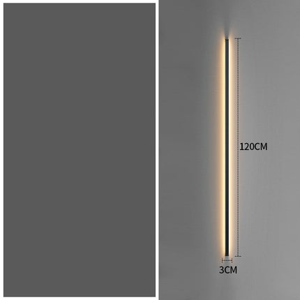 Simple Modern Minimalist Long Strip Living Room Grille Wall Lamp