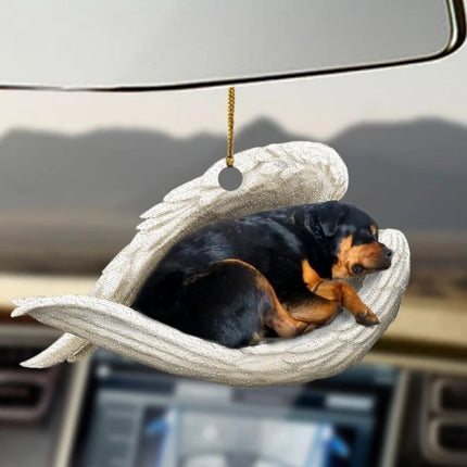 Car Pendant Sleeping Dog Angel Home Decor Acrylic Showcase Hanging Ornaments For Doors