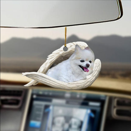 Car Pendant Sleeping Dog Angel Home Decor Acrylic Showcase Hanging Ornaments For Doors