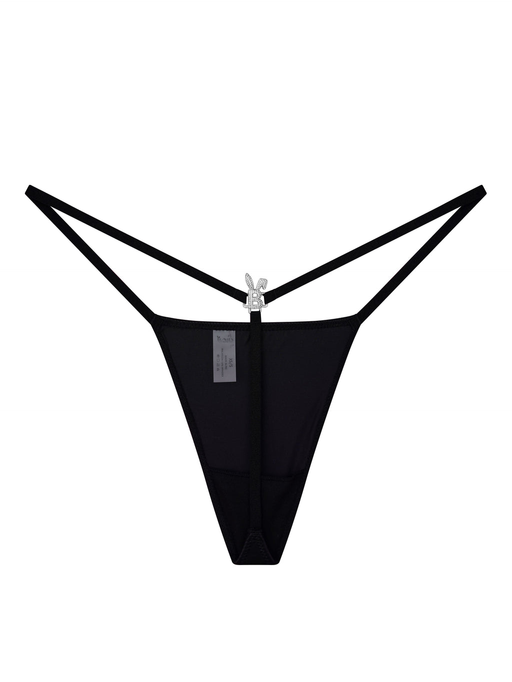 ICED OUT G-STRING IN BLACK