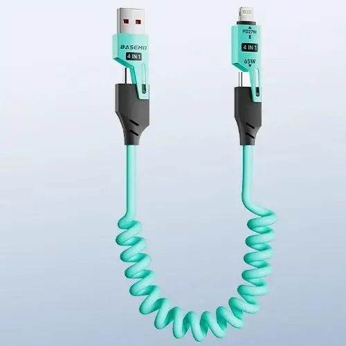 65W Quick Charger Spring USB Cable – Fast Charging Durable Cord (65W USB cable)