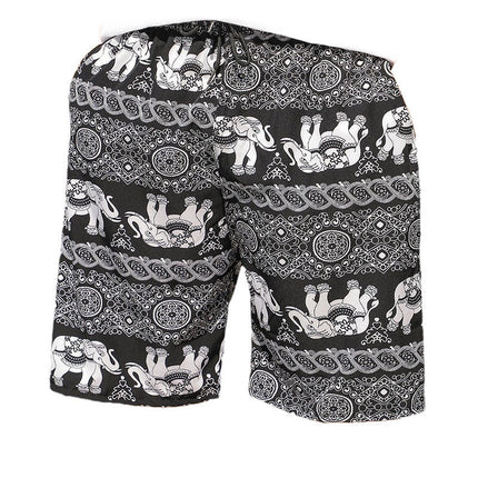 Summer Beach Pants Men's Loose Casual Fifth Pants Ice Silk High Elasticity Quick-drying