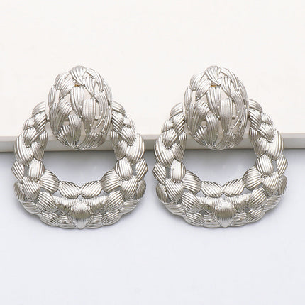Geometric Hollow Leaf-shaped Earrings Personalized Female Earrings