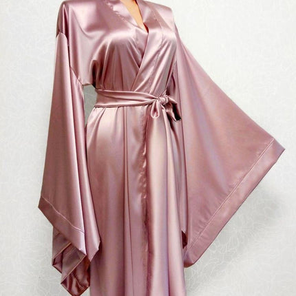 Women's Casual Wide Sleeve Plus Size Cardigan Robe