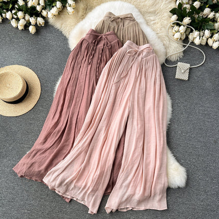 Thin Slimming High Waist Chiffon Pants Loose Casual Pants