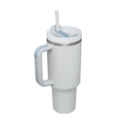 40oz Insulated Tumbler With Handle & Straw – Stainless Steel Vacuum Coffee Cup | Perfect Gift