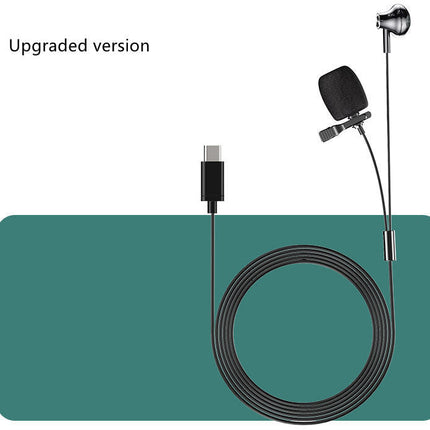 Lavalier Microphone Monitor Line Video Live Mini Interview Recording Equipment