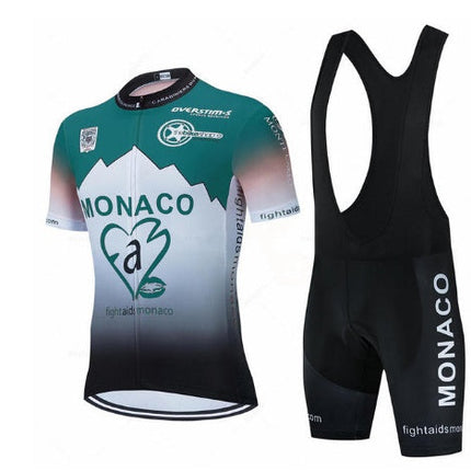 Purple Sportwear for men Short-sleeved Suspender Cycling Suit Suit Mountain Biking suit