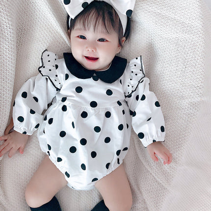 Infant Children's One-piece Clothes Polka Dot Short Sleeve