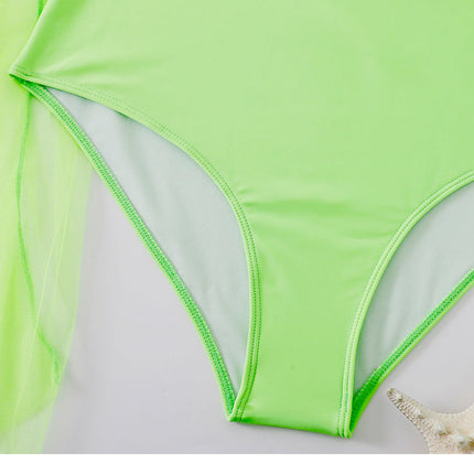 Plus Size Bikini Split Swimsuit Gauze Skirt