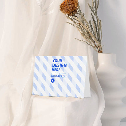 Horizontal Thick And Tough Pearl Paper Holiday Card