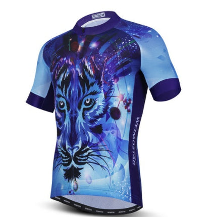 Cycling Jerseys Men 3D Lion Printing Bicycle Clothing Breathable Short Sleeve Shirts Quick Dry Bike Tops