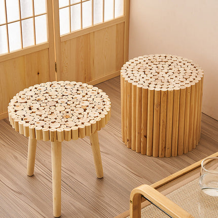 Japanese Style Log Wind Household Low Stool Edge Table