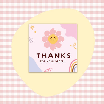 50 PcsPack Square Simple Thank-you Card Coated Paper Business Cards