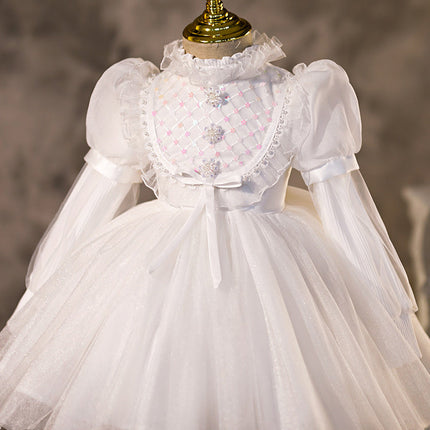 Western Style Little Flower Girl Wedding Dress With Tutu Skirt