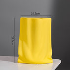 Yellow / Pleated Vase
