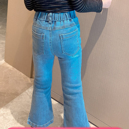 Girls' Autumn Micro-flare Jeans