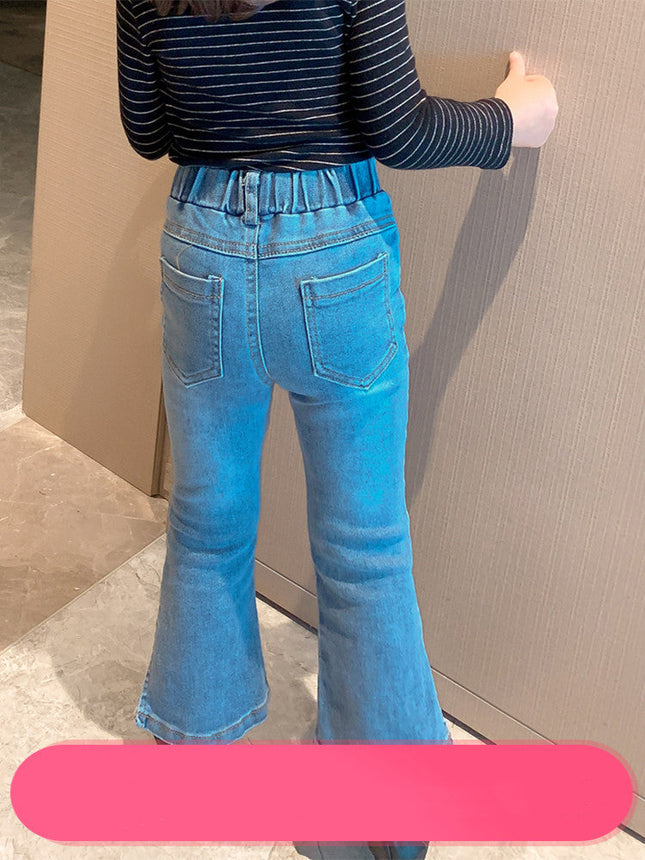 Girls' Autumn Micro-flare Jeans