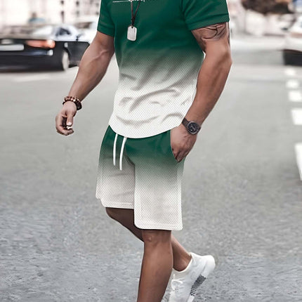 3D Digital New Print Summer Short Sleeve Shorts Leisure Sports Suit