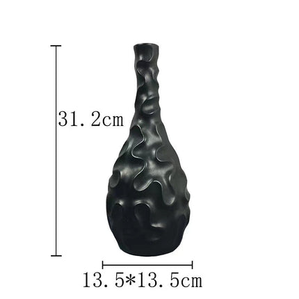 Simple Modern Black And White Geometric Ceramic Vase Ornaments