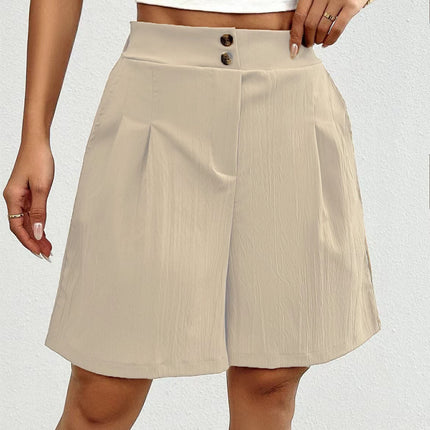 Summer New Loose Pants Casual Women's High Waist Wide Leg Shorts