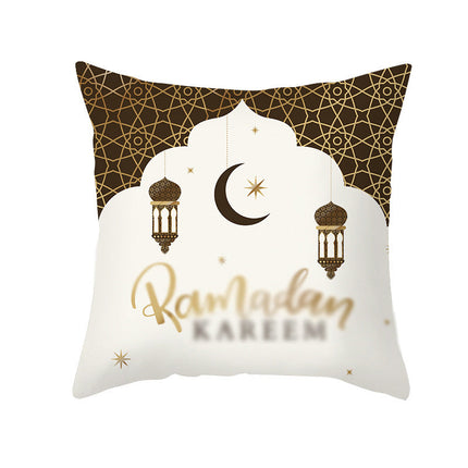 Home Fashion National Style Peach Skin Velvet Printed Cushion Cover