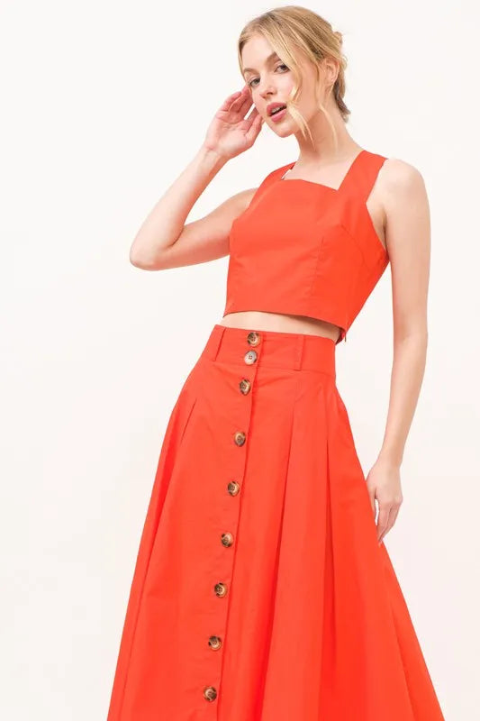 And The Why Square Neck Crop Top