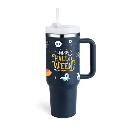 40oz Insulated Tumbler With Handle & Straw – Stainless Steel Vacuum Coffee Cup | Perfect Gift