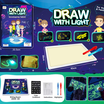 Fluorescent Painting Board, Luminous Board, Children's Luminous 3D Painting Writing Board