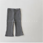Plaid Bell Bottom Pants / 80cm