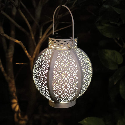 Solar Wrought Iron Hollow Lantern European Style