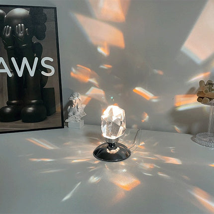 Led Crystal Night Light With Remote Control Bedroom Decor Mood Light Novelty Gift Usb Bedside Romantic Projector Rgb Night Lamp