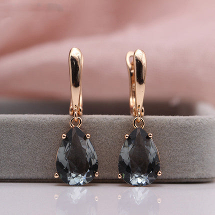 Ladies Long Earrings Fashion Party Jewelry Natural Zircon