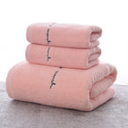 Pink / 1bath towel and 2face towels