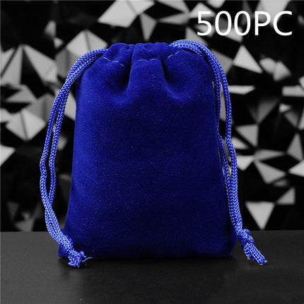 Flannel Drawstring Jewelry Solid Drawstring Pocket