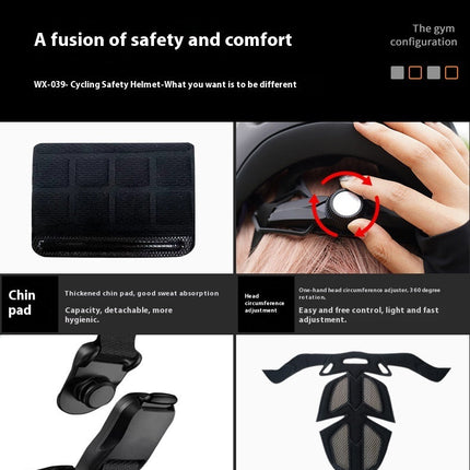Bicycle Helmet Full Boud Edage Belt Fly Net Unisex Breathable Integrated Mountain Bike Riding Head